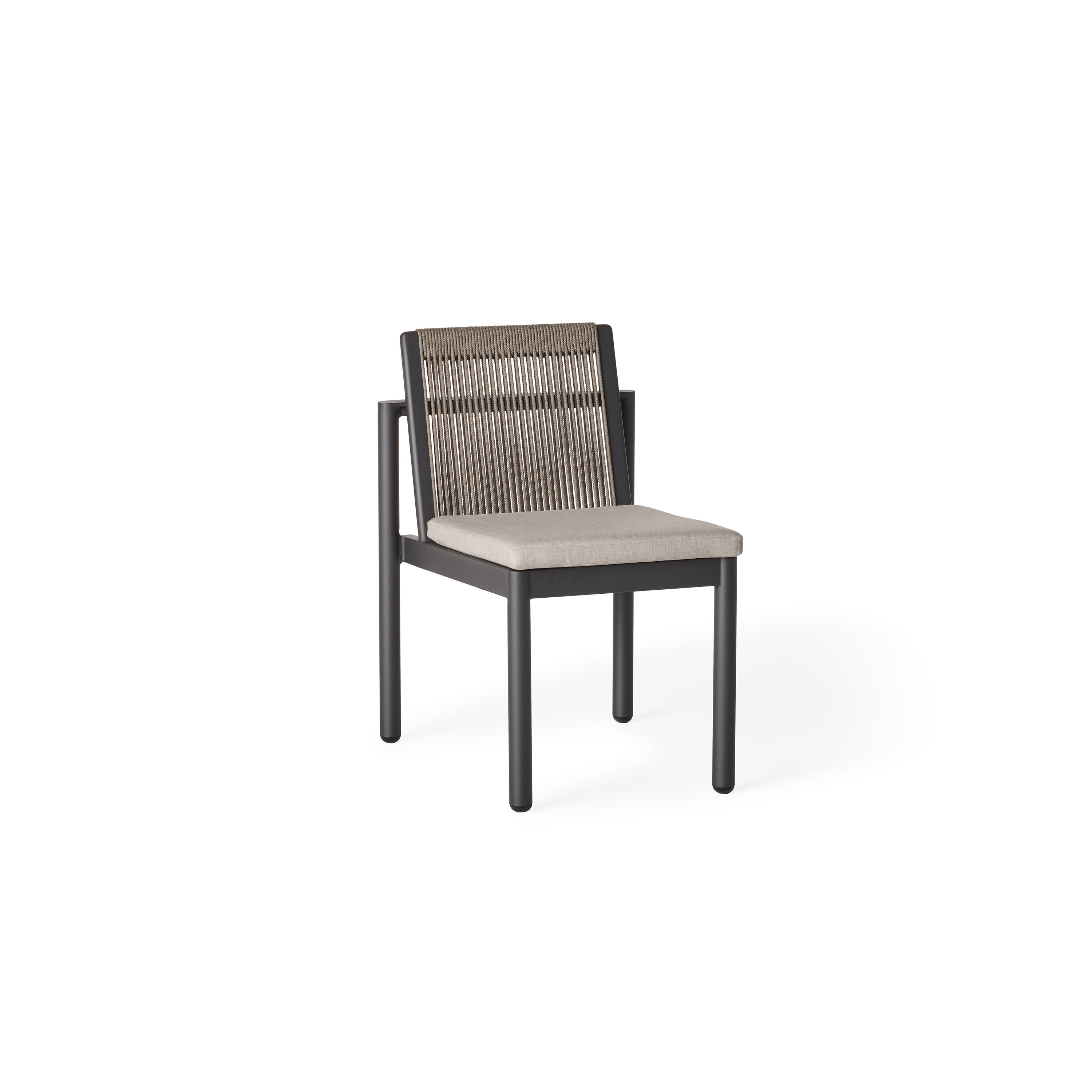 Stinson Dining Side Chair in Charcoal Aluminum
