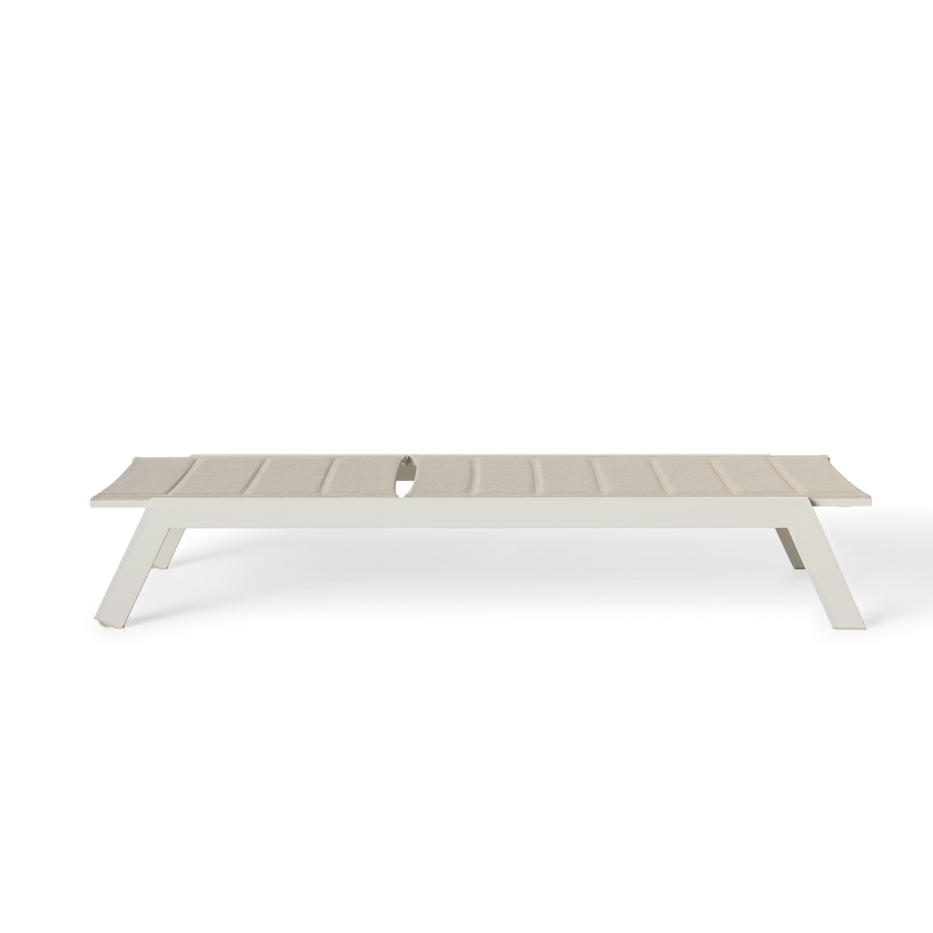 Tiburon Chaise with Padded Sling in Dune Aluminum