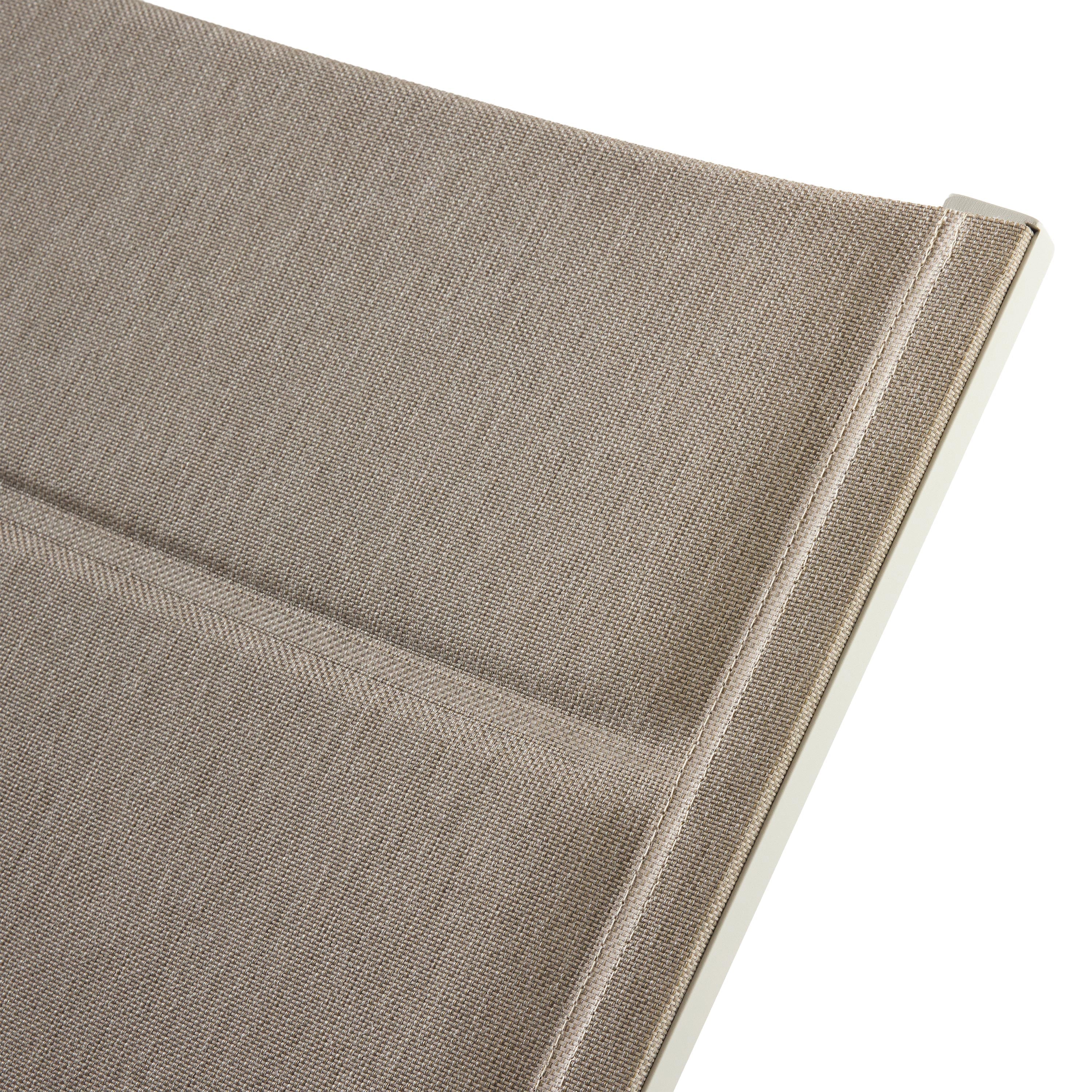 Tiburon Chaise with Padded Sling in Dune Aluminum