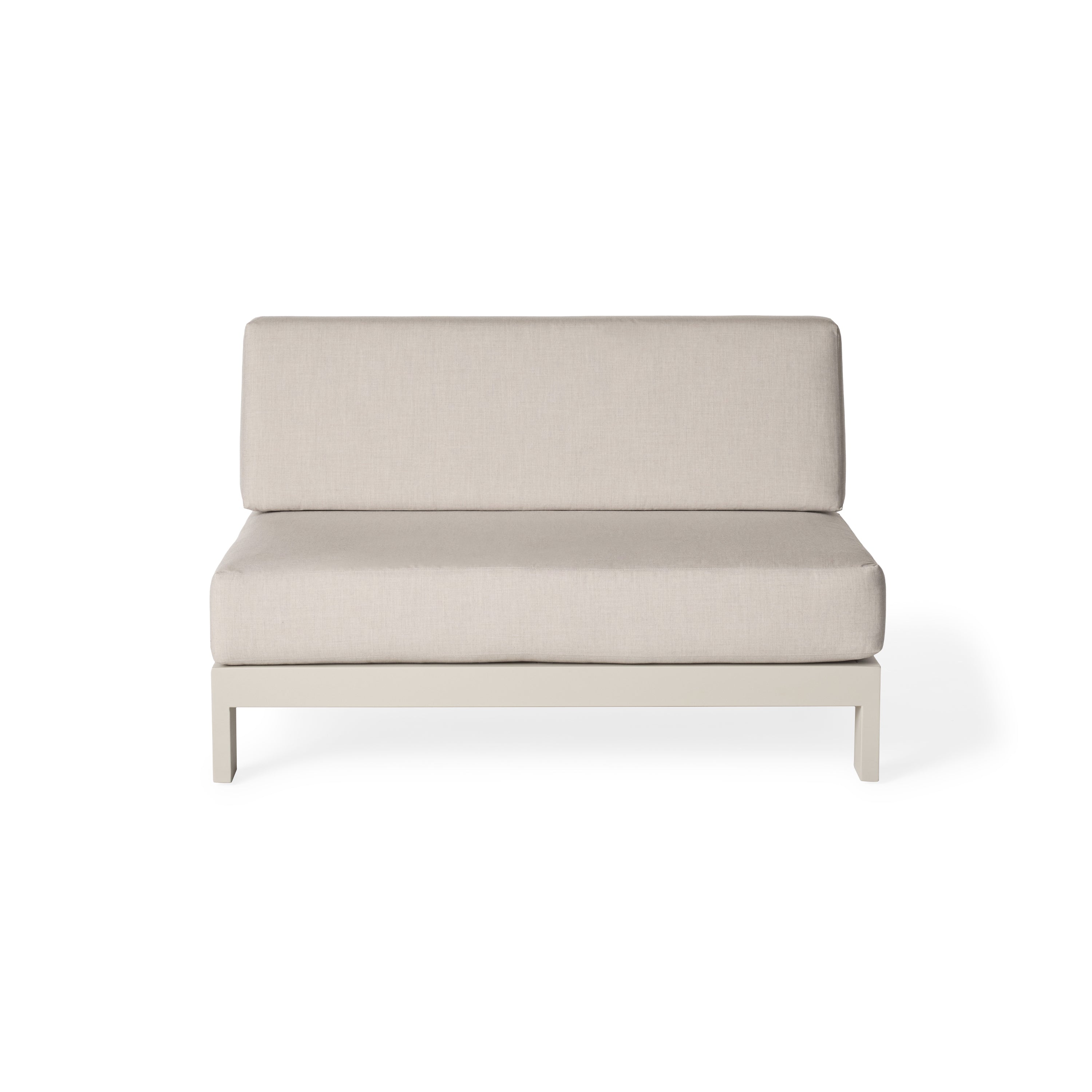 Tiburon Sectional Armless Loveseat in Dune Aluminum