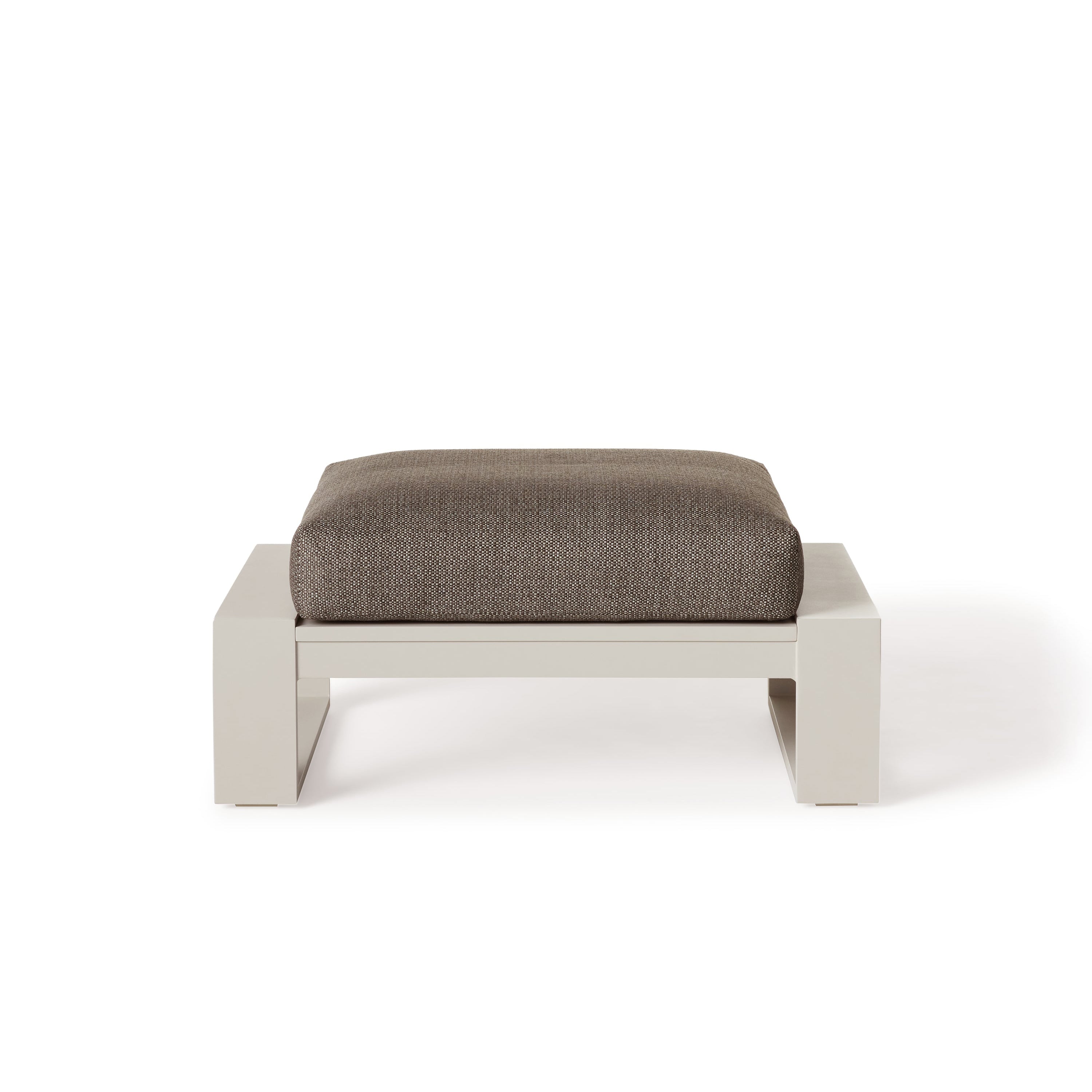 Nicasio Ottoman in Dune Aluminum