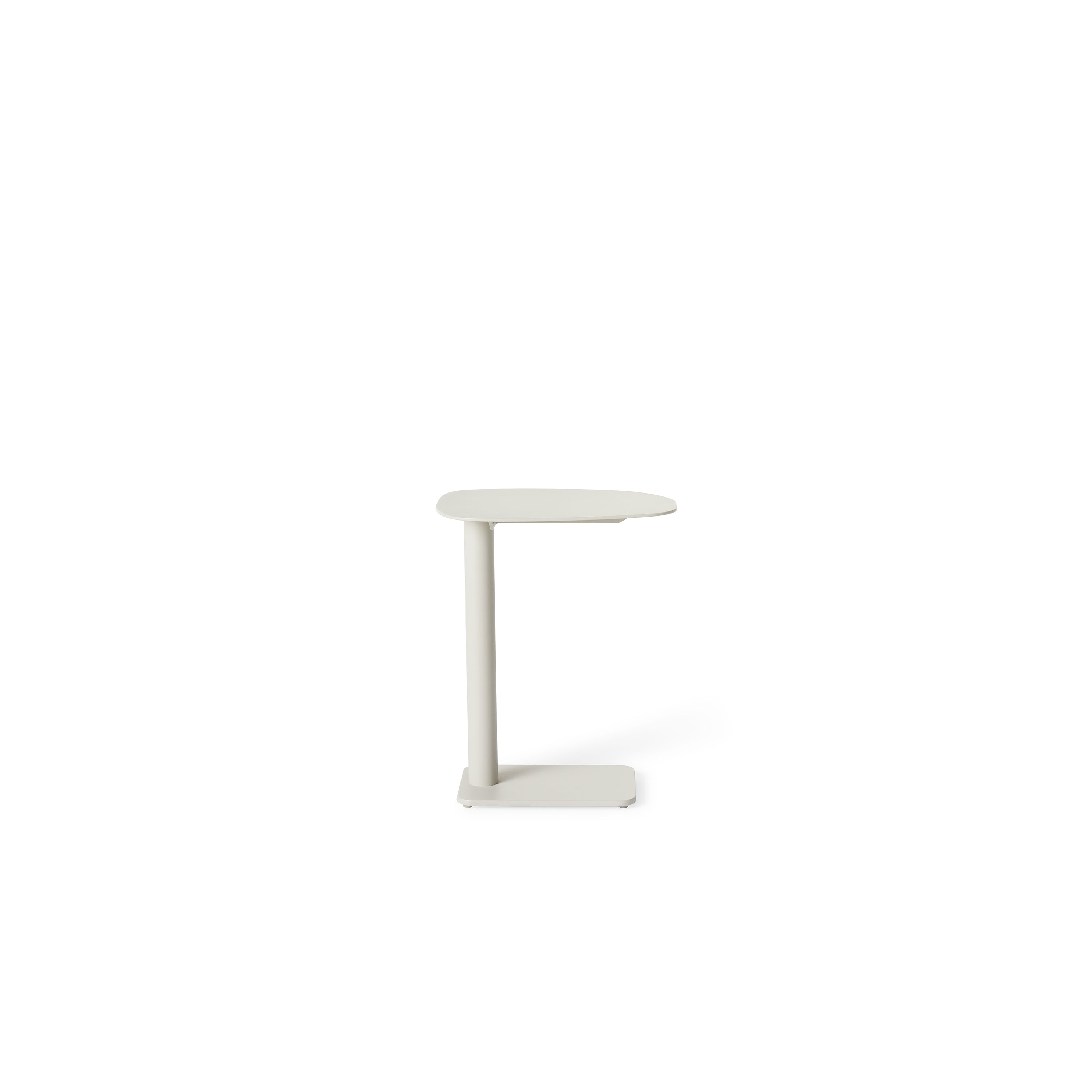 Venice C-Shape Side Table in Dune Aluminum
