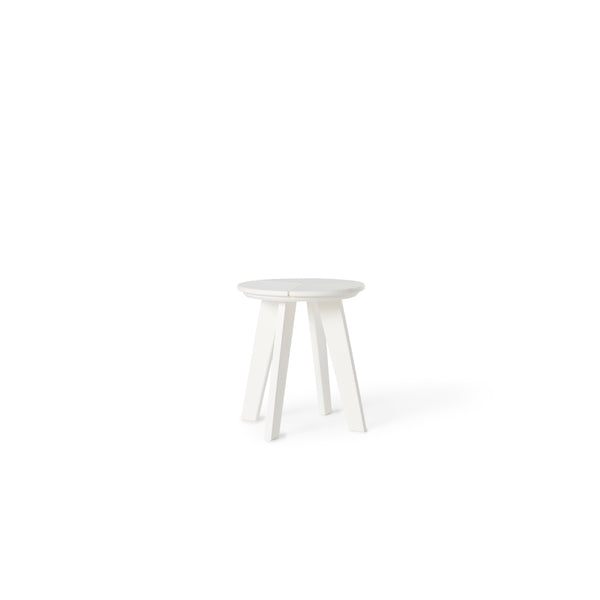 Woodside Round Side Table in White Composite