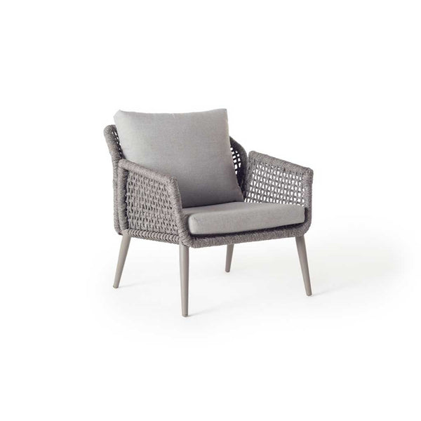 Montecito Lounge Chair in Quartz Grey Aluminum
