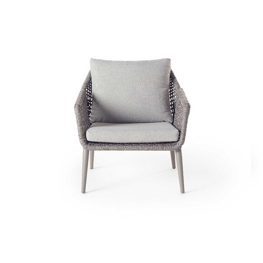 Montecito Lounge Chair in Quartz Grey Aluminum