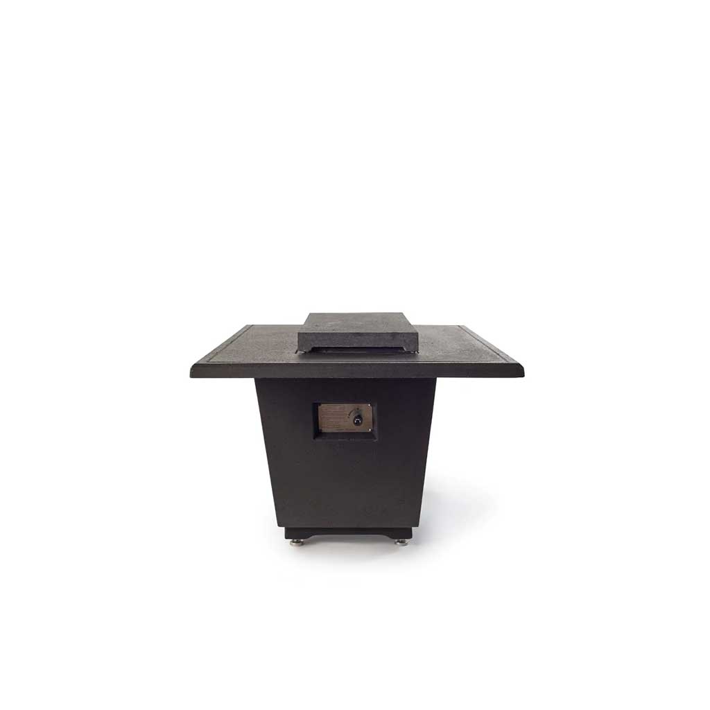 Contempo and Indio Rectangular Fire Table Lid in Black Lava
