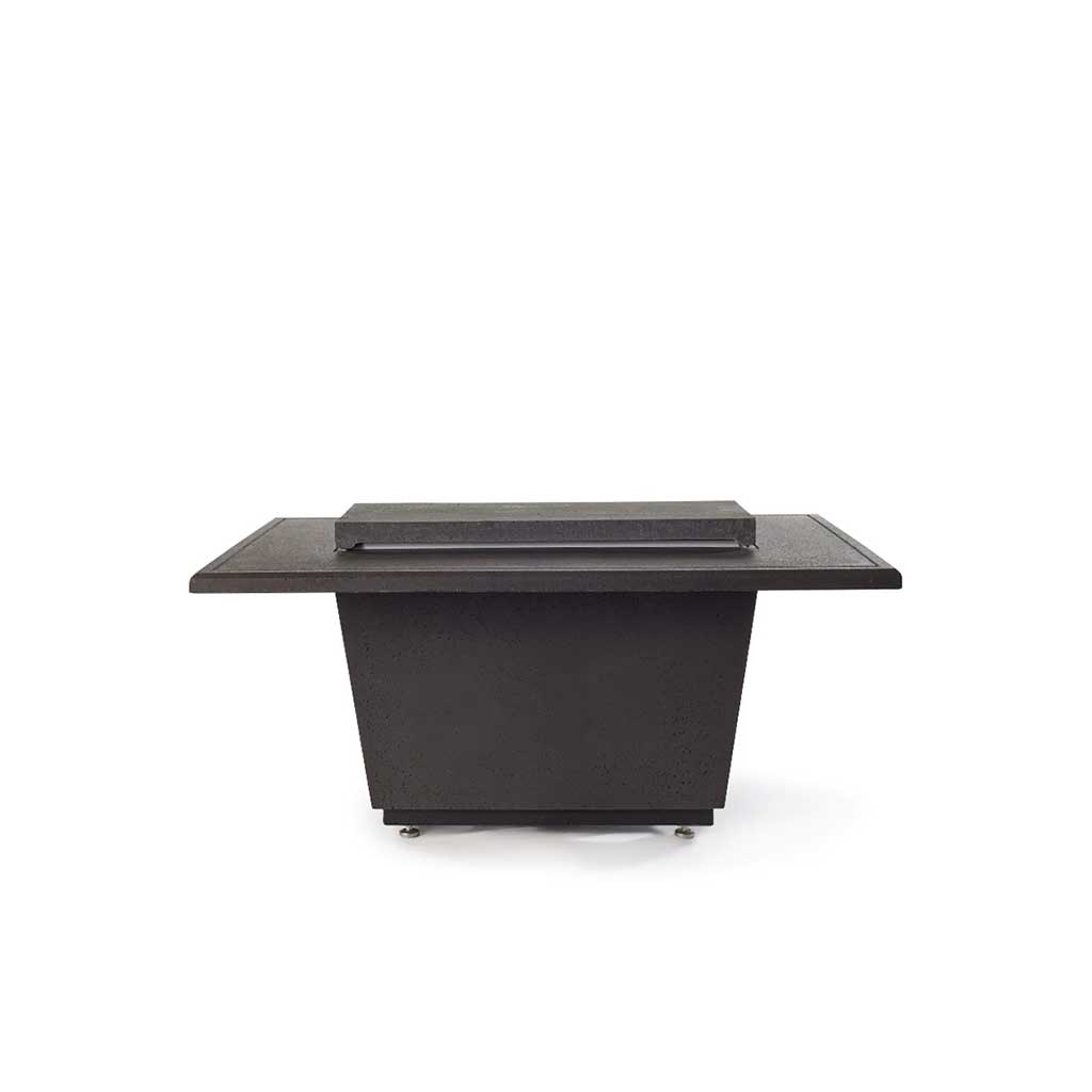 Contempo and Indio Rectangular Fire Table Lid in Black Lava