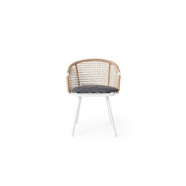 Cazadero Dining Chair in White Aluminum