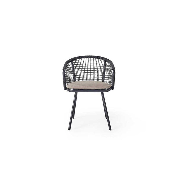 Cazadero Dining Chair in Charcoal Aluminum