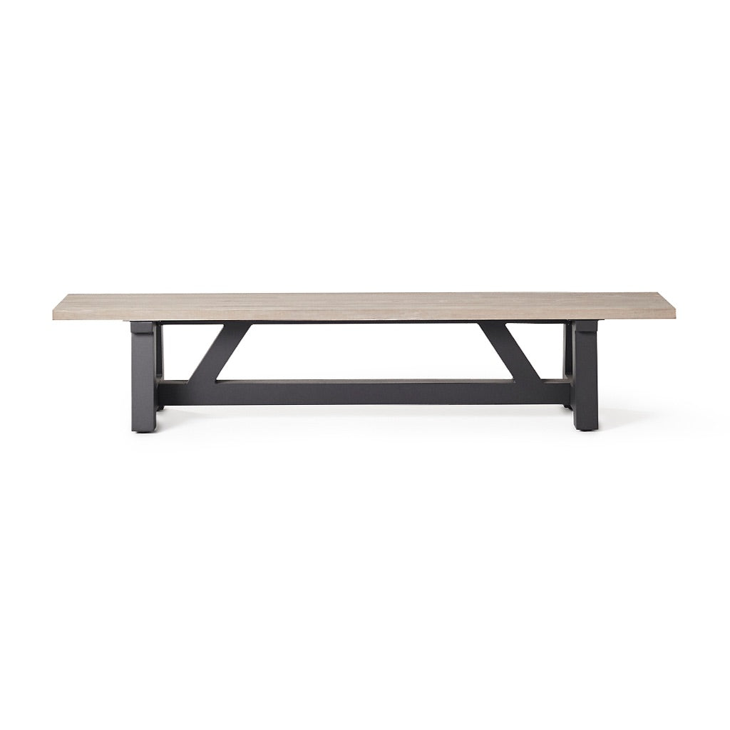 Madera Bench Charcoal Aluminum Base
