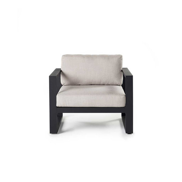 Belvedere Lounge Chair in Charcoal Aluminum