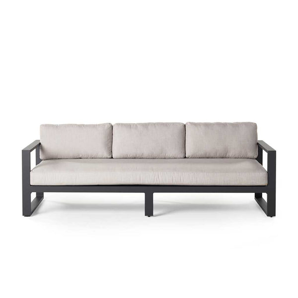 Belvedere Sofa in Charcoal Aluminum