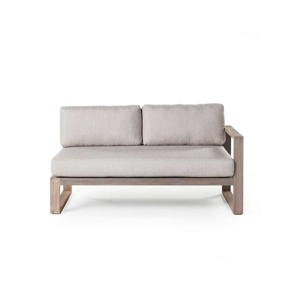Belvedere Sectional Left Arm in Weathered Teak
