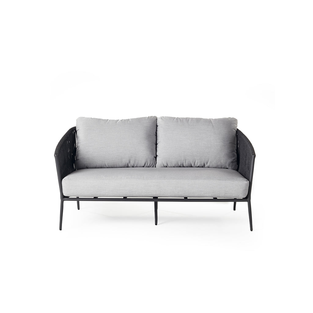 Olema Loveseat in Charcoal Aluminum