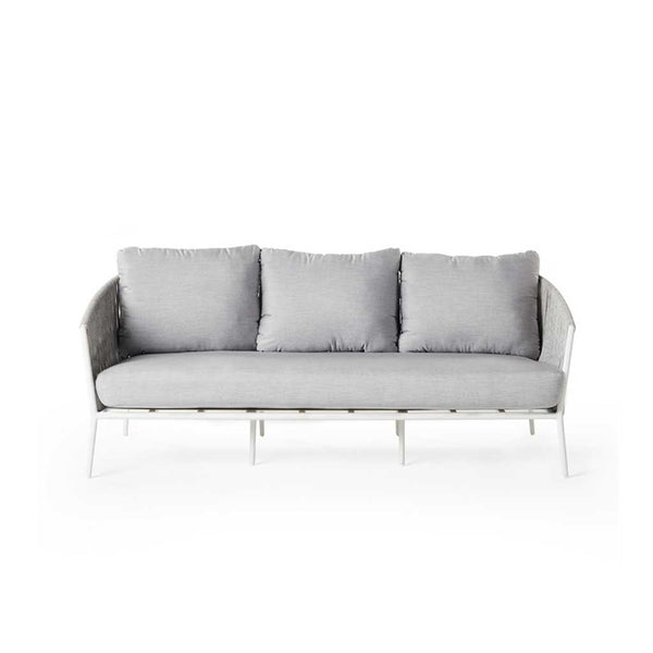 Olema Sofa in White Aluminum