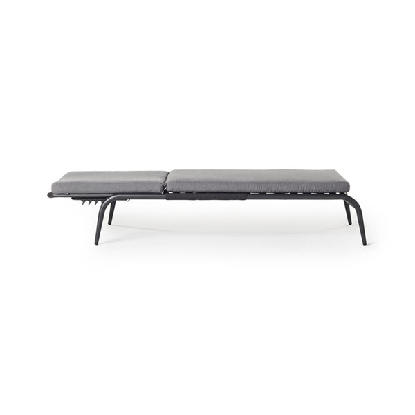 Olema Chaise in Charcoal Aluminum