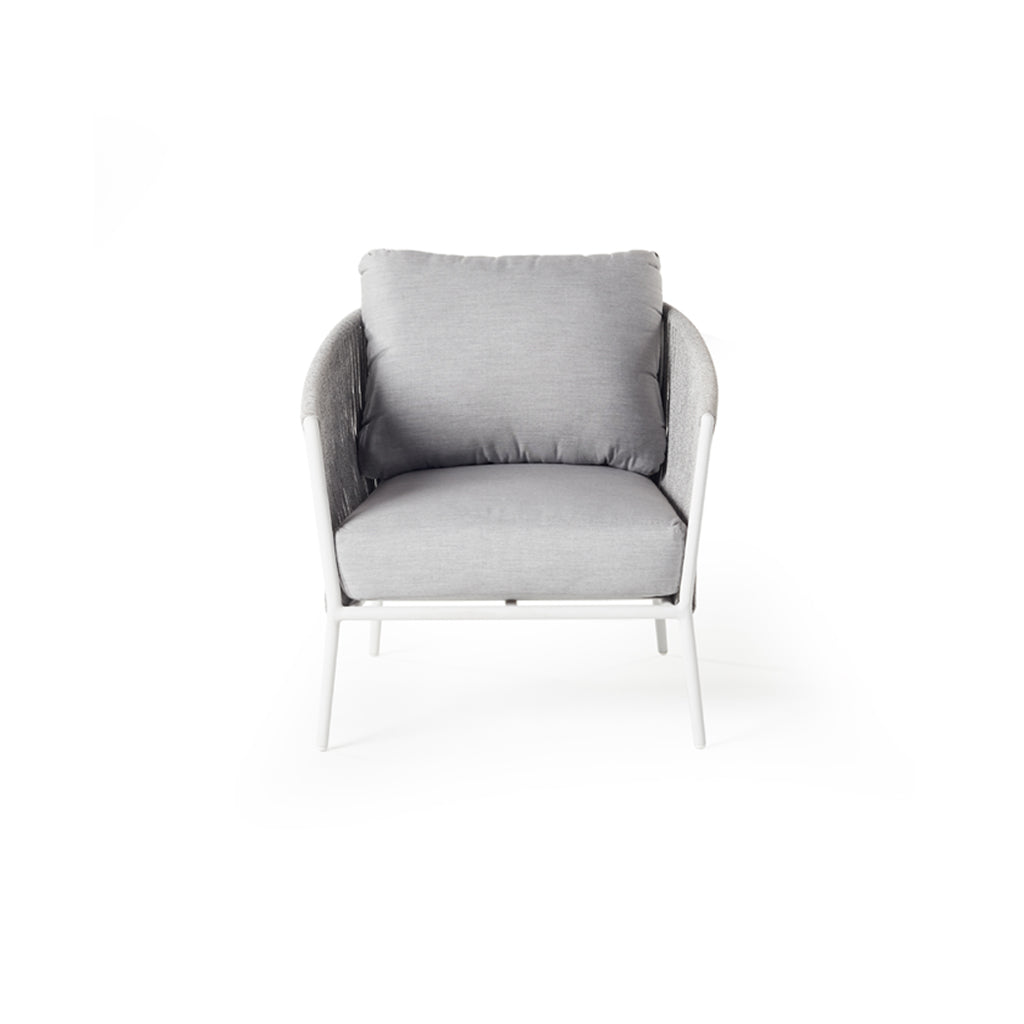 Olema Lounge Chair in White Aluminum