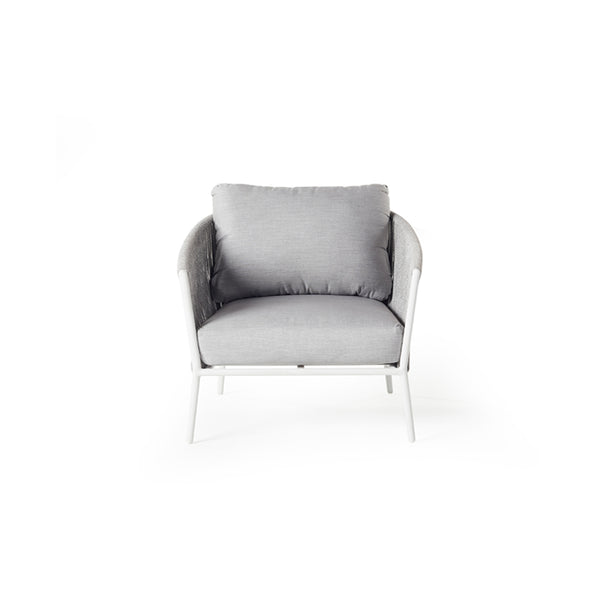 Olema Lounge Chair in White Aluminum