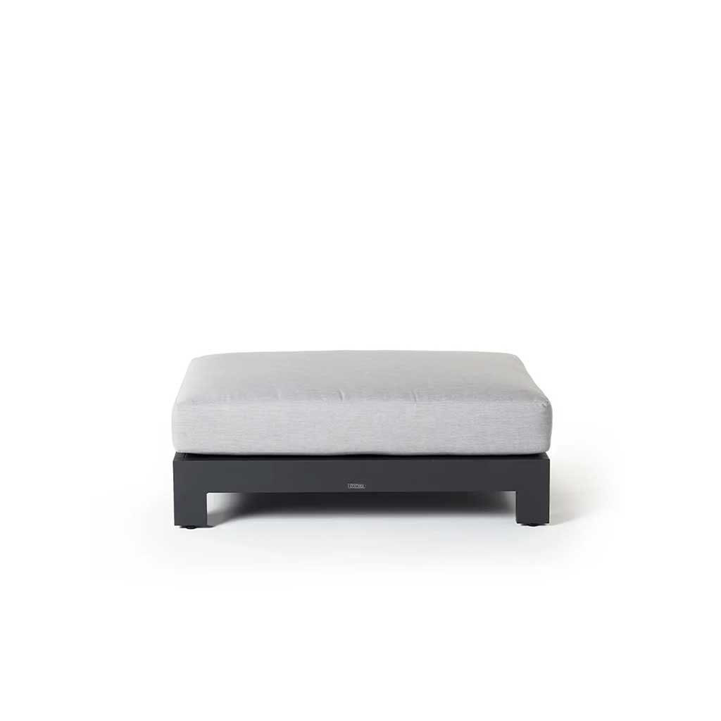Tiburon Ottoman in Charcoal Aluminum