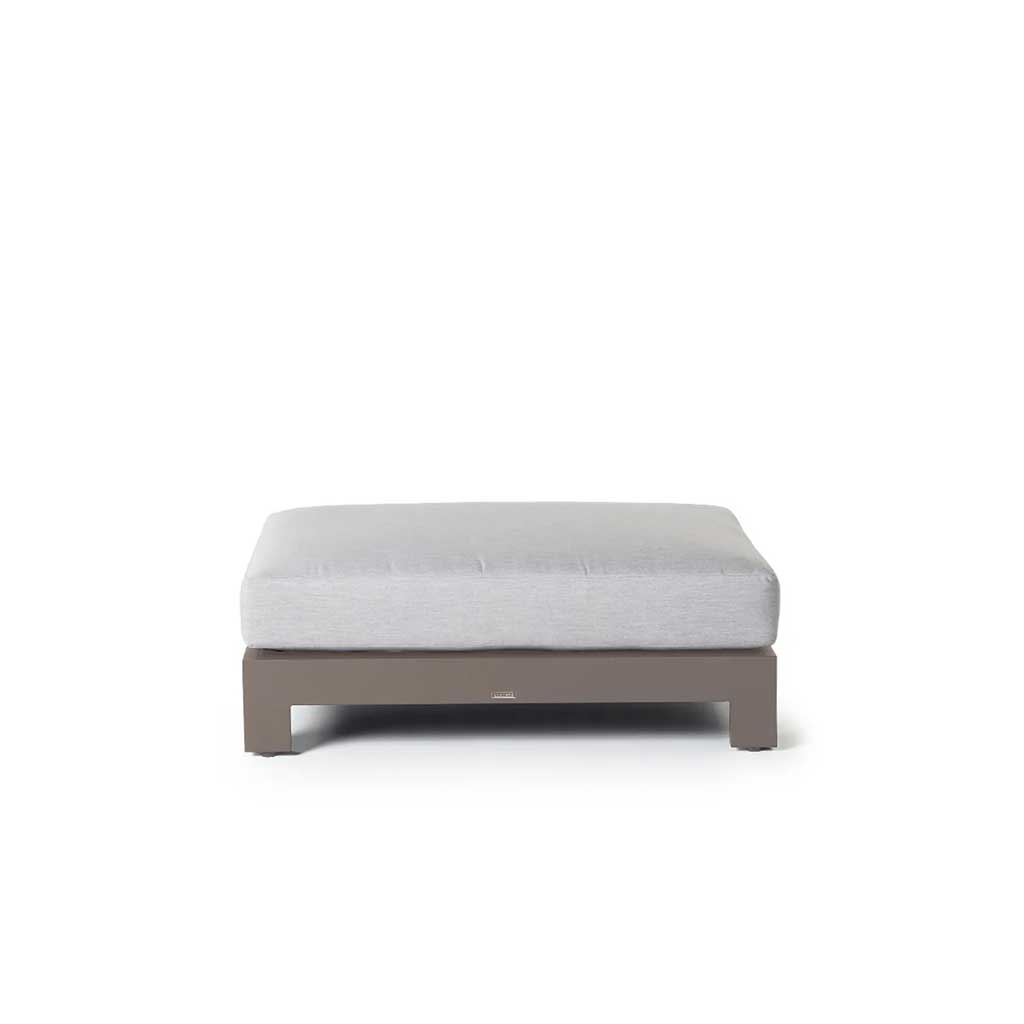 Tiburon Ottoman in Quartz Grey Aluminum