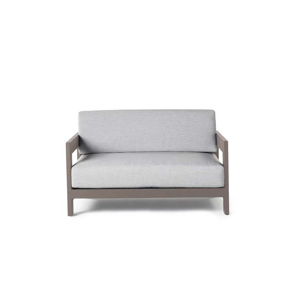 Tiburon Loveseat in Quartz Grey Aluminum