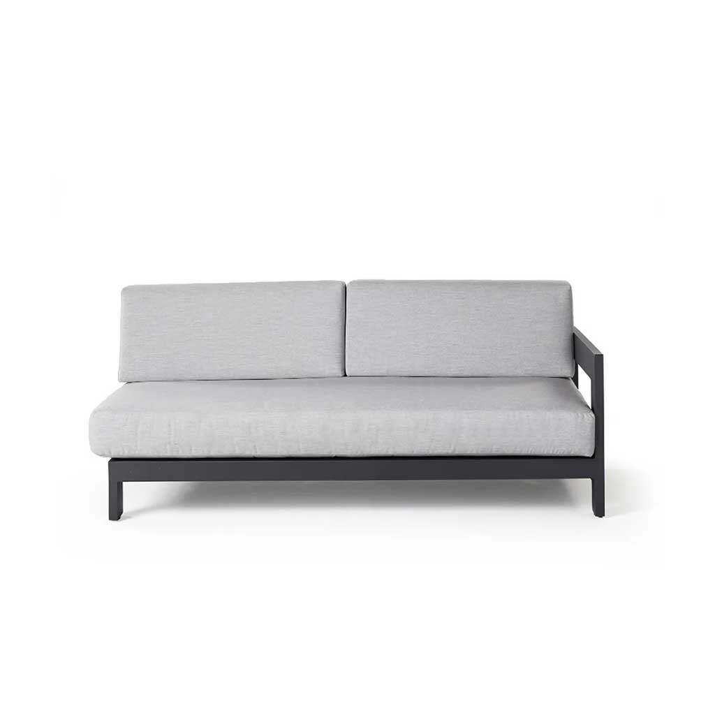 Tiburon Sectional Left Arm in Charcoal Aluminum