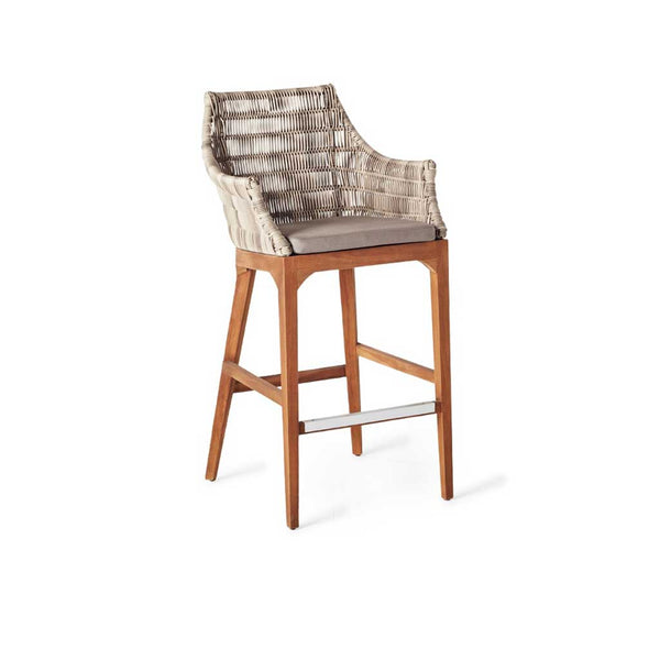 Madera Bar Chair in Teak and All-Weather Wicker