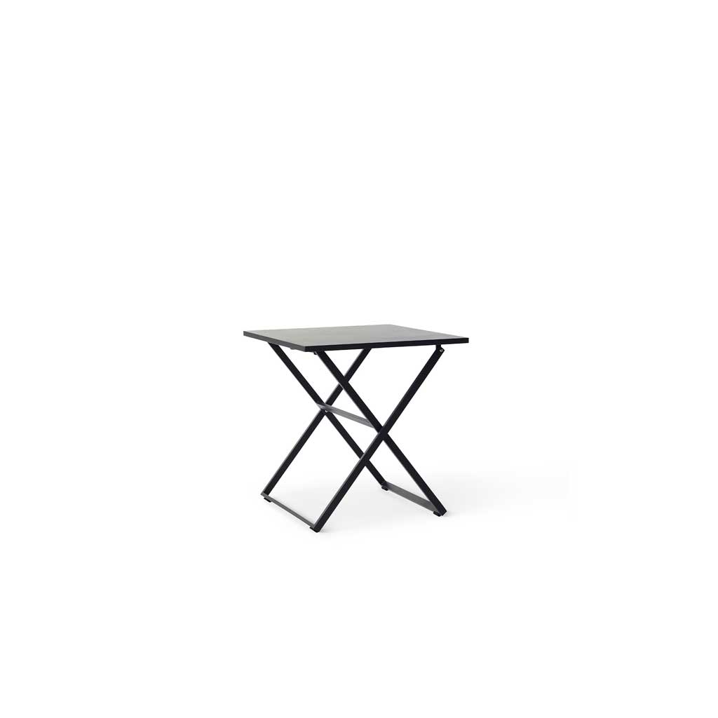 Bistro Folding Dining Table in Charcoal Aluminum