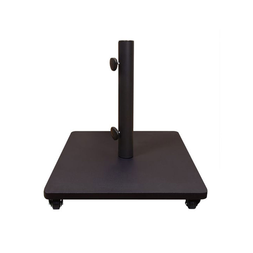 Steel Umbrella Base (120LBS) w/ Casters - Black
