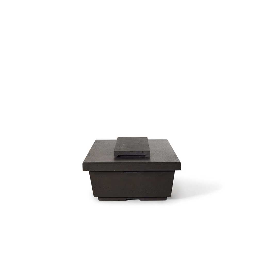 Contempo and Indio Rectangular Fire Table Lid in Black Lava