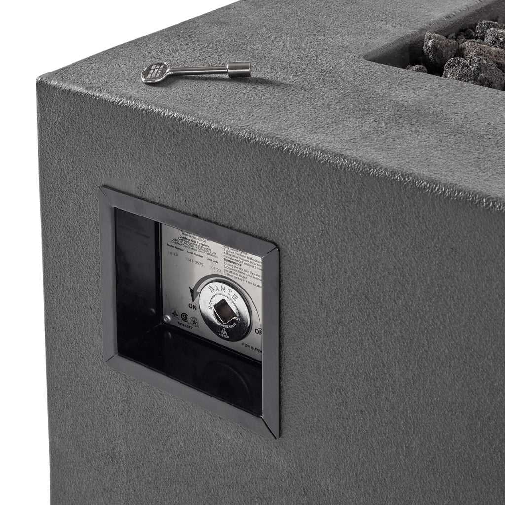 Tahoe Square Fire Table (Propane) - Carbon