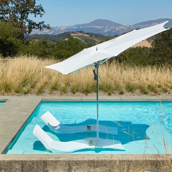 italian patio umbrella Heininger 1390 DestinationGear Jade Green and White 6' Acrylic Striped Pole : Clothing, Shoes & Jewelry catching Italian bistro stripes add a classic coastal look that fits right in on patios 6ft Italian Market Tilt Umbrella