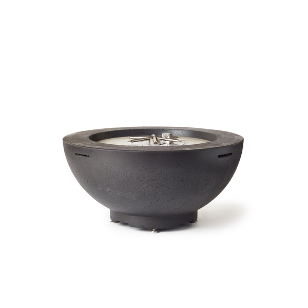 48" Fire Bowl in Black Lava