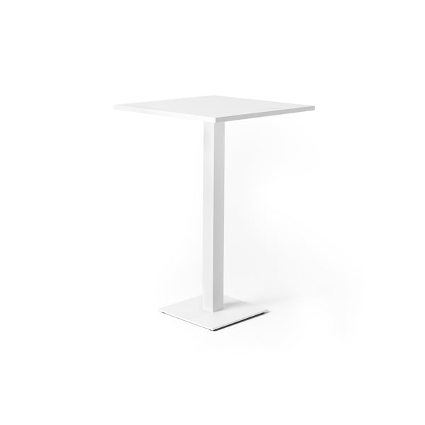 Belvedere Bar Table in Textured White Aluminum