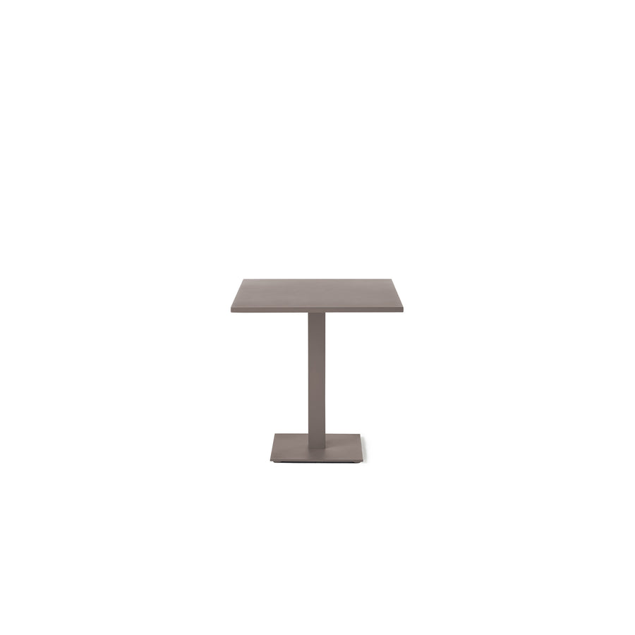 Belvedere Square Bistro Table in Quartz Grey Aluminum