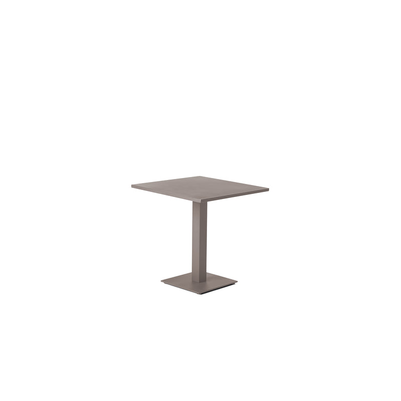 Belvedere Square Bistro Table in Quartz Grey Aluminum