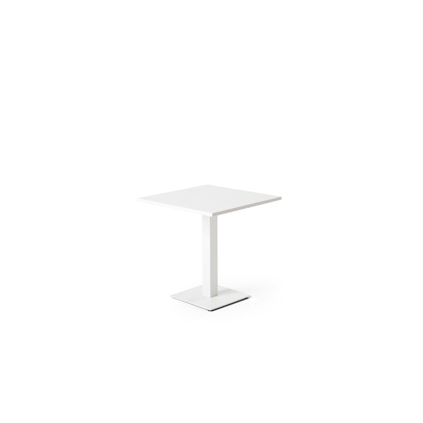 Belvedere Square Bistro Table in White Aluminum