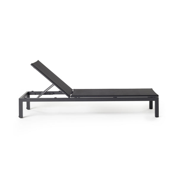 Belvedere Chaise in Charcoal Aluminum & Mesh