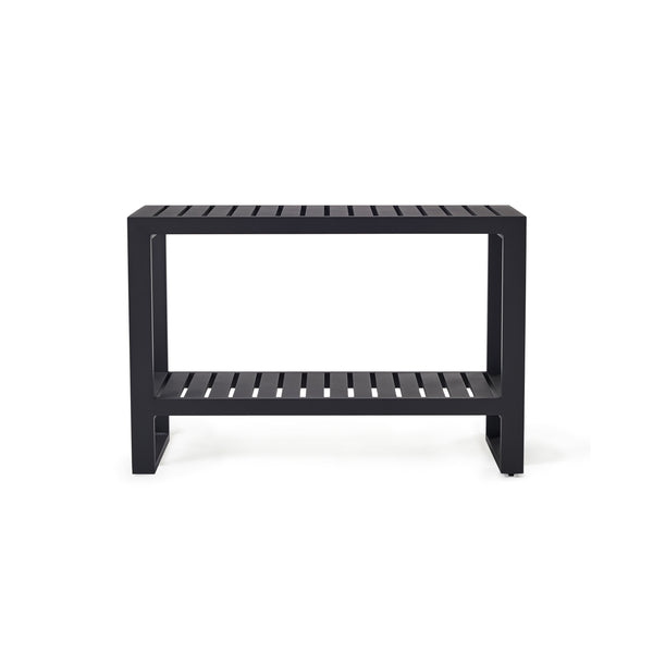 Belvedere Console Table in Charcoal Aluminum