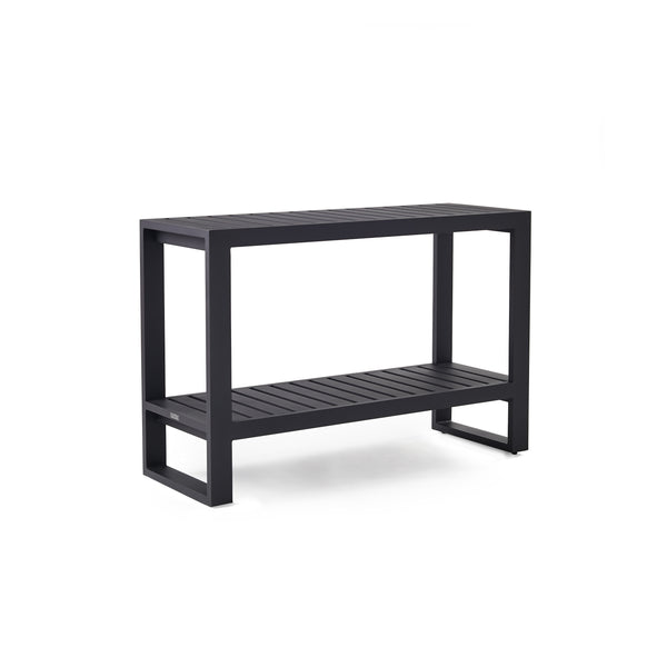 Belvedere Console Table in Charcoal Aluminum