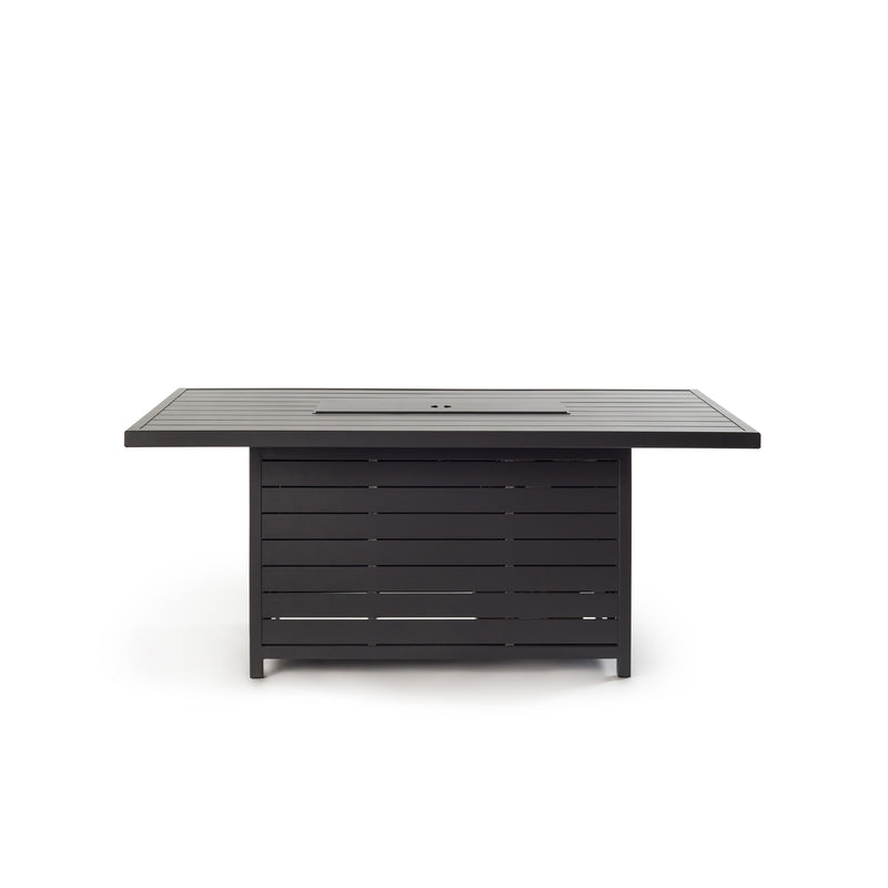Belvedere Rectangular Fire Table in Charcoal