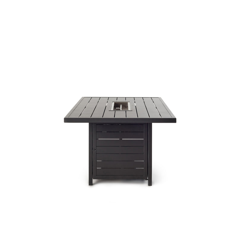 Belvedere Rectangular Fire Table in Charcoal