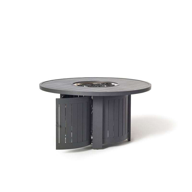 Belvedere Round Fire Table in Charcoal