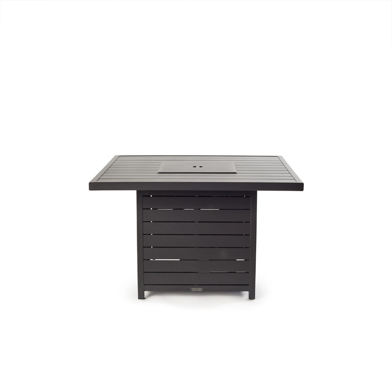 Belvedere Square Fire Table in Charcoal