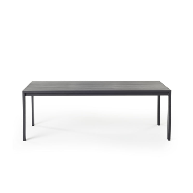 Belvedere Rectangular Dining Table in Charcoal Aluminum | Terra