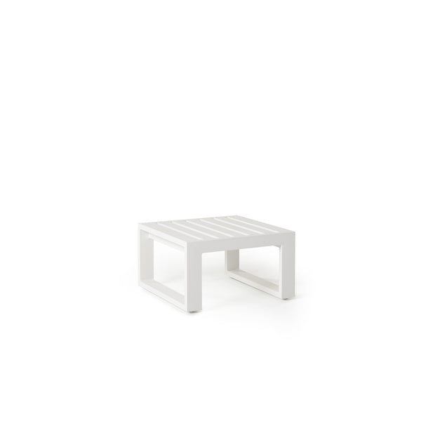Belvedere Side Table in White Aluminum