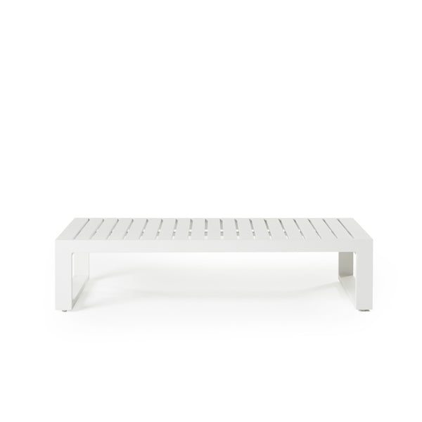 Belvedere Coffee Table in White Aluminum
