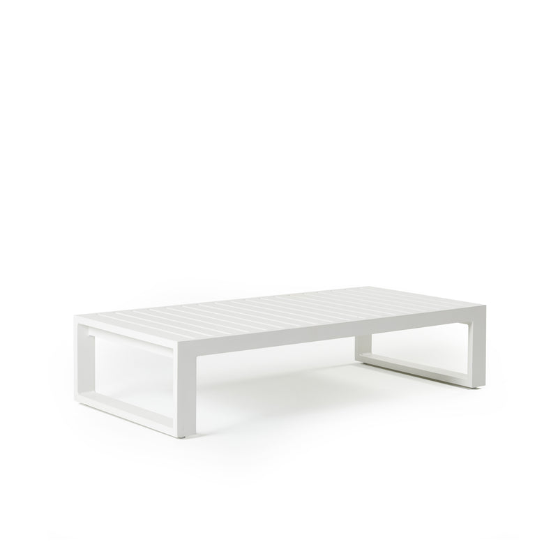 Belvedere Coffee Table in White Aluminum
