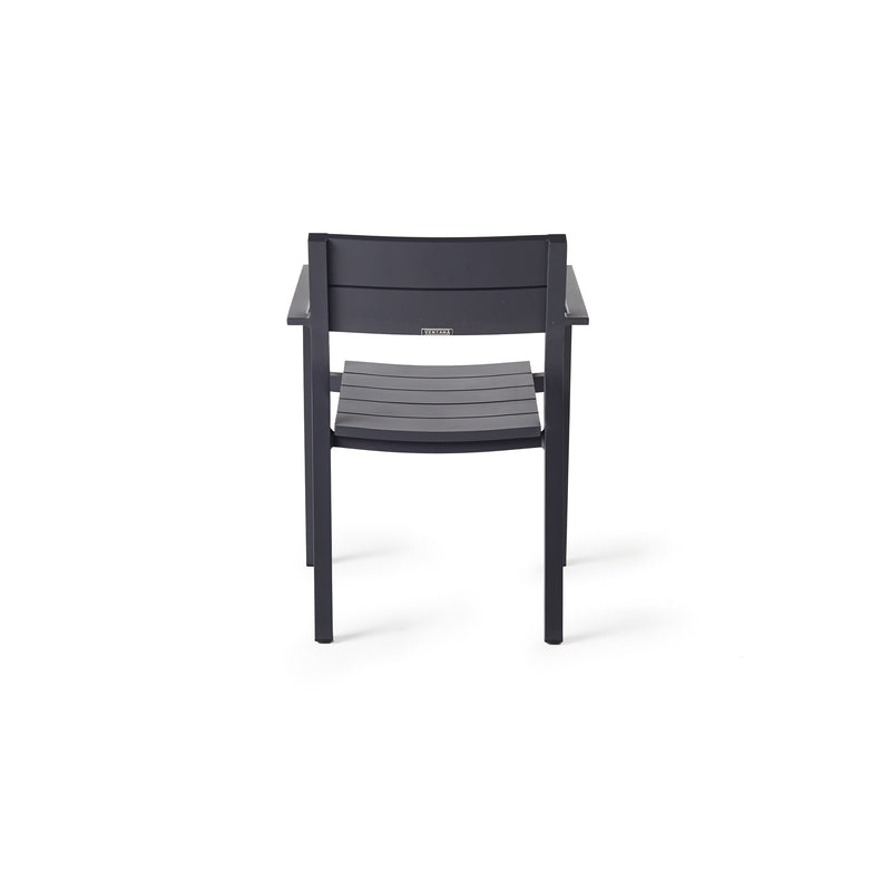 Belvedere Dining Chair in Charcoal Aluminum