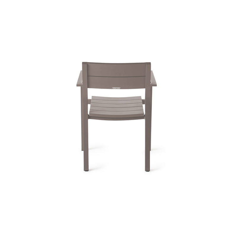 Belvedere Dining Chair in Quartz Grey Aluminum